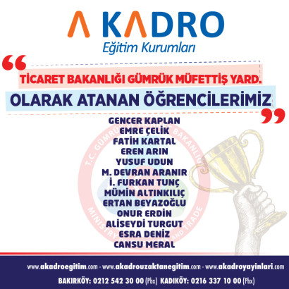  GÜMRÜK MÜFETTİŞLİĞİ 