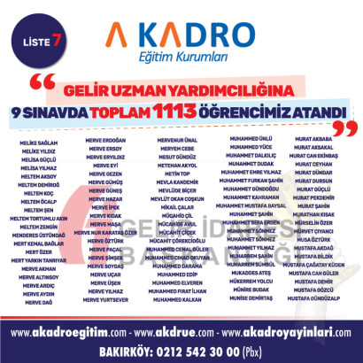 	GELİR UZMAN YARDIMCILIGI 7