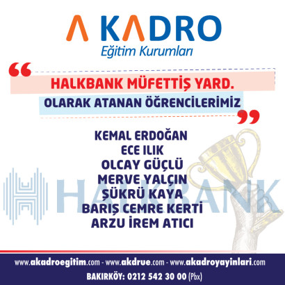 HALK BANKASI MÜFETTİŞ YARDIMCILIĞI