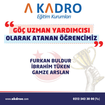  GÖÇ UZMAN YARDIMCILIĞI