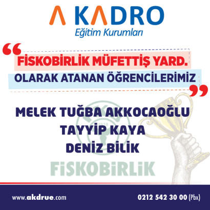 FİSKO BİRLİK UZMAN YARDIMCILIĞI