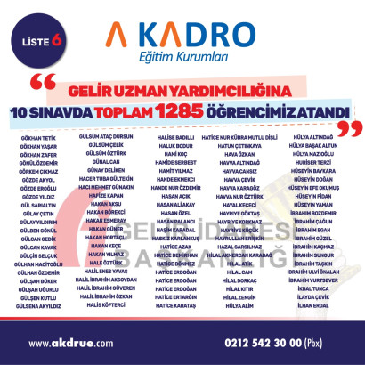 GELİR UZMAN YARDIMCILIGI 6