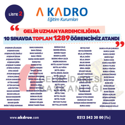  GELİR UZMAN YARDIMCILIGI 2