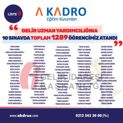 GELİR UZMAN YARDIMCILIGI 5