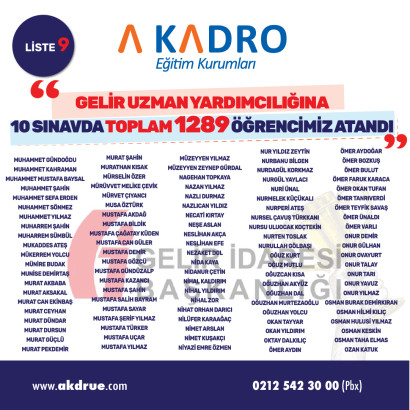 GELİR UZMAN YARDIMCILIGI 9