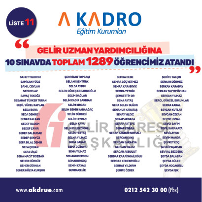  GELİR UZMAN YARDIMCILIGI 11