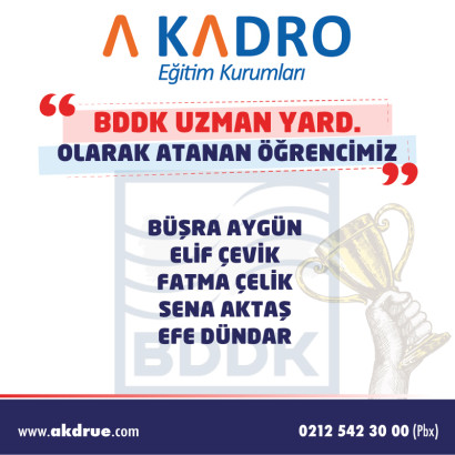 BDDK UZMAN YARDIMCILIĞI