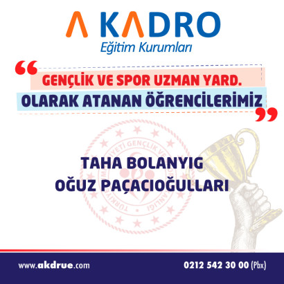  GENÇLİK VE SPOR UZMAN YARD.