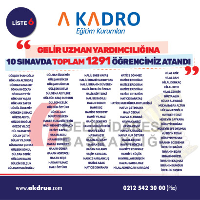 GELİR UZMAN YARDIMCILIGI 6