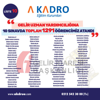 GELİR UZMAN YARDIMCILIGI 10