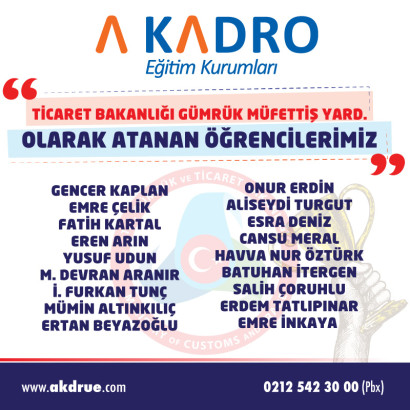  GÜMRÜK MÜFETTİŞLİĞİ 