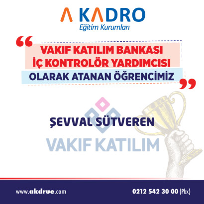 VAKIF KATILIUM BANKASI İÇ KONTROLÖR YARDIMCISI