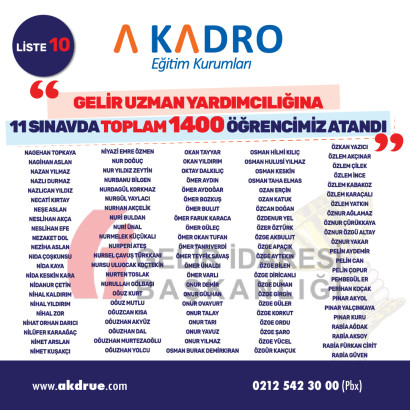 GELİR UZMAN YARDIMCILIGI 10