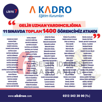 GELİR UZMAN YARDIMCILIGI 7