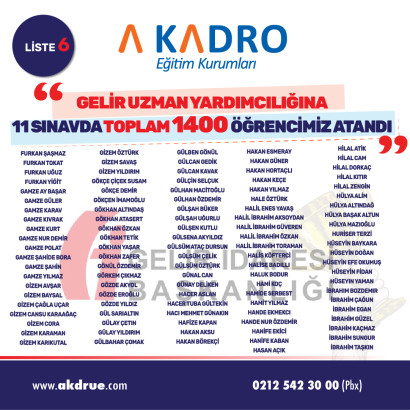GELİR UZMAN YARDIMCILIGI 6