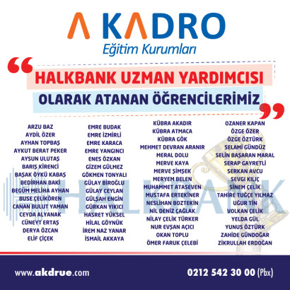 HALKBANK UZMAN YARDIMCILIĞI