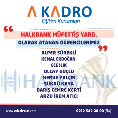 HALK BANKASI MÜFETTİŞ YARDIMCILIĞI