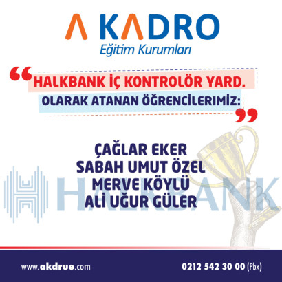 HALKBANK İÇ KONTROLÖR YARDIMCILIĞI