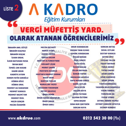 VERGİ MÜFETTİŞ YARDIMCILIĞI-2