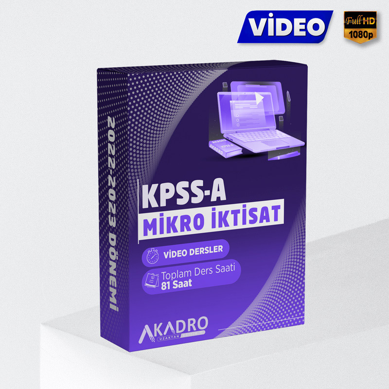 2023 KPSS Mikro İktisat Video Eğitim Paketi
