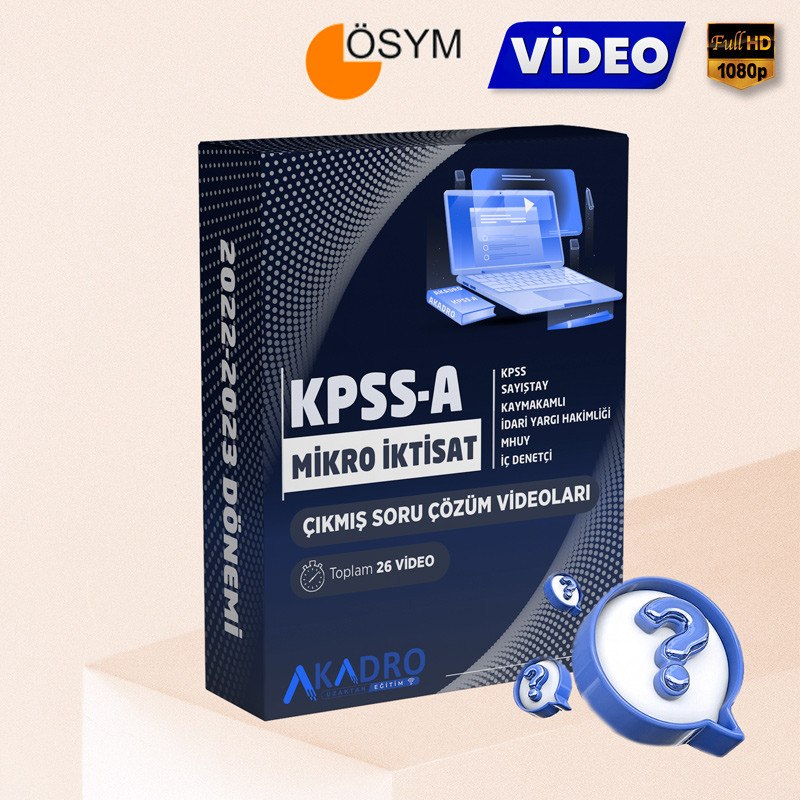 Mikro İktisat ÖSYM Çıkmış Soru Çözüm Video Eğitim Paketi