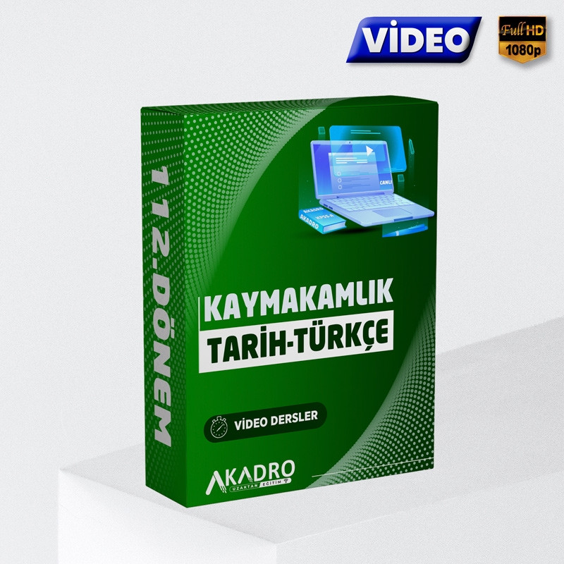112. Dönem Kaymakamlık Türkçe-Tarih Video Eğitim Paketi