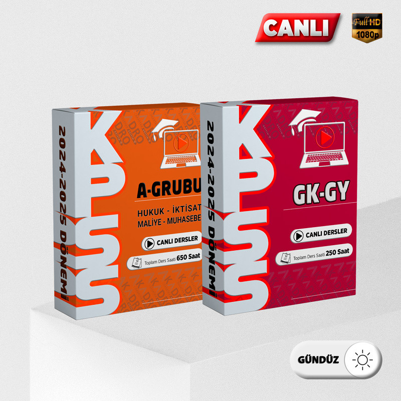 2025 KPSS 4 Ders Alan + GK/GY Canlı Eğitim Paketi Gündüz