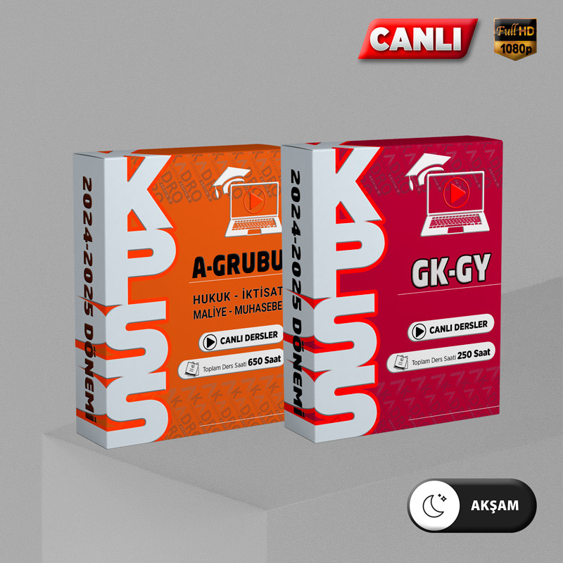 2025 KPSS 4 Ders Alan + GK/GY Canlı Eğitim Paketi Akşam