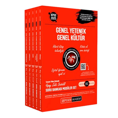 2025 KPSS Genel Yetenek Genel Kültür Tamamı Çözümlü Soru Bankası Seti - (5 Kitap)