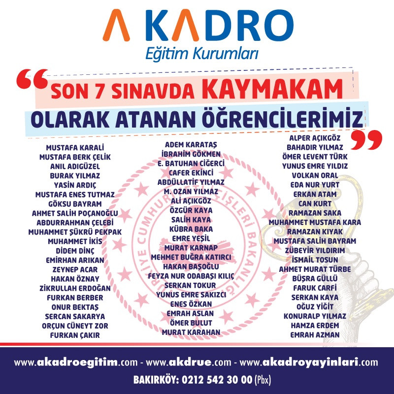 113. Dönem Kaymakamlık Genel Tekrar ve Soru Çözüm Kampı