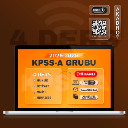 2026 KPSS 4 Ders Alan Canlı Eğitim Paketi Akşam