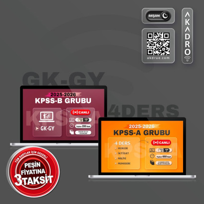 2026 KPSS 4 Ders Alan + GK/GY Canlı Eğitim Paketi Akşam