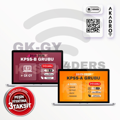 2026 KPSS 4 Ders Alan + GK/GY Canlı Eğitim Paketi Gündüz