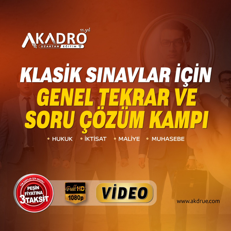 Klasik Sınavlar İçin Genel Tekrar ve Soru Çözüm Kampı