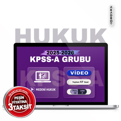 2026 KPSS Medeni Hukuk Video Eğitim Paketi