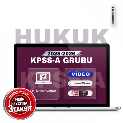 2026 KPSS İdare Hukuku Video Eğitim Paketi