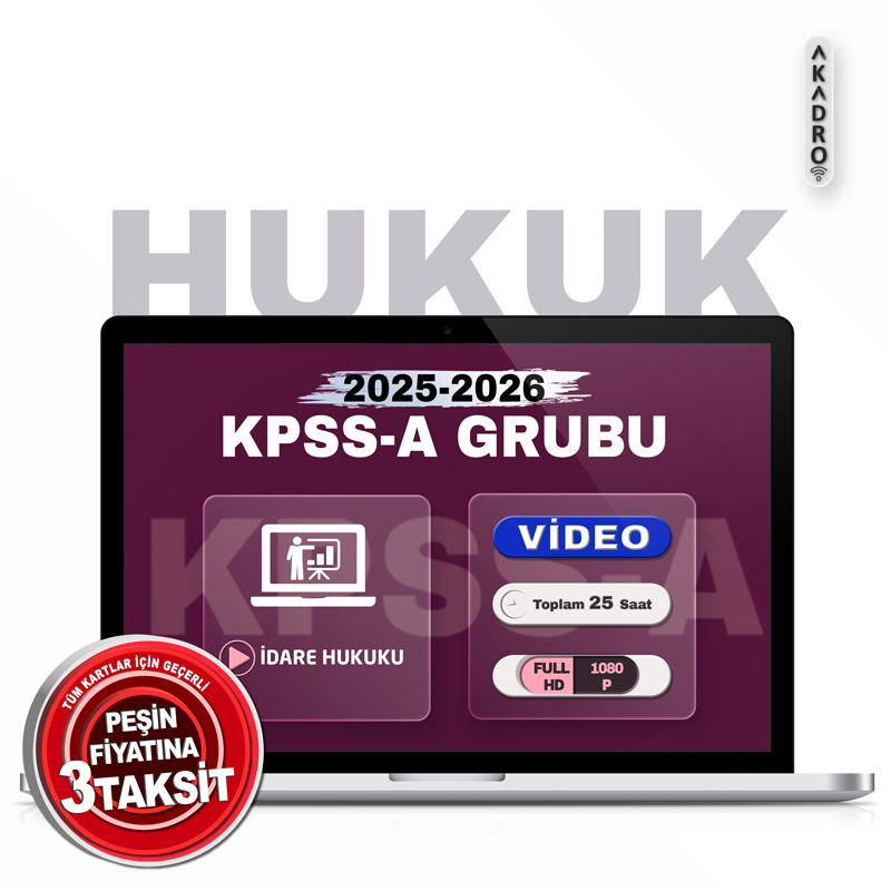 2026 KPSS İdare Hukuku Video Eğitim Paketi