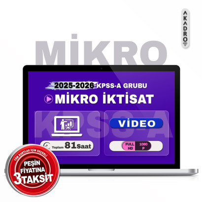 2026 KPSS Mikro İktisat Video Eğitim Paketi