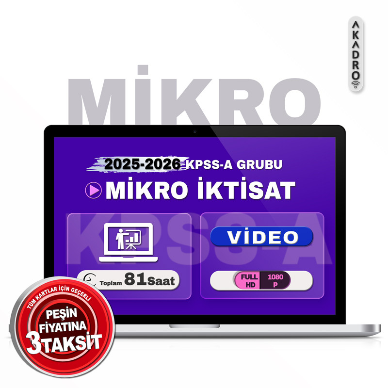 2026 KPSS Mikro İktisat Video Eğitim Paketi