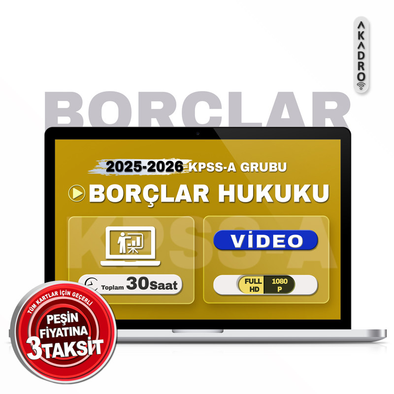 2026 KPSS Borçlar Hukuku Video Eğitim Paketi
