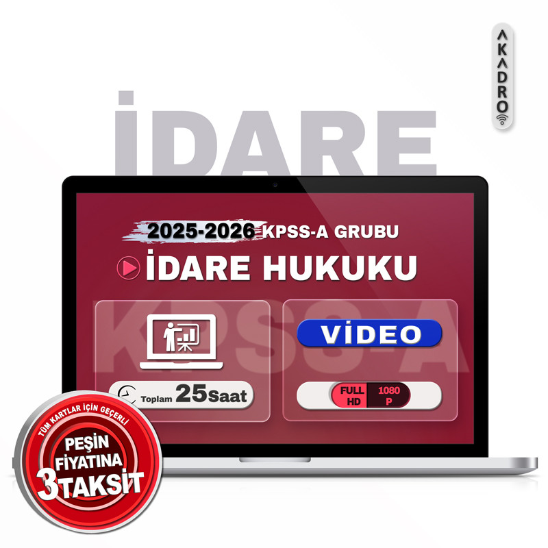 2026 KPSS İdare Hukuku Video Eğitim Paketi