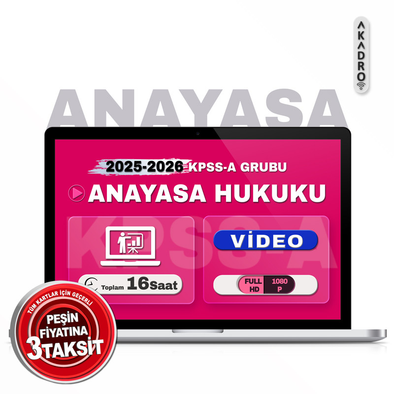 2026 KPSS Anayasa Hukuku Video Eğitim Paketi