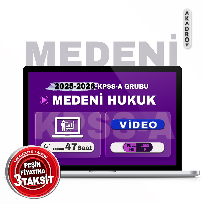 2026 KPSS Medeni Hukuk Video Eğitim Paketi