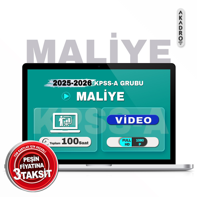 2026 KPSS Maliye Video Eğitim Paketi