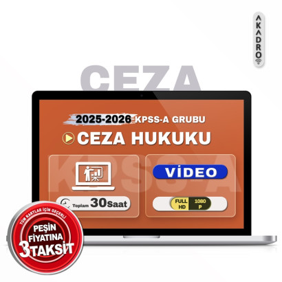 2026 KPSS Ceza Hukuku Video Eğitim Paketi