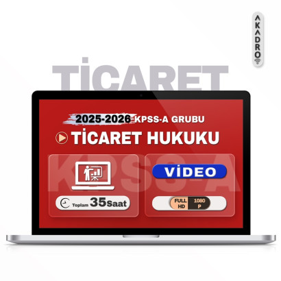 2026 KPSS Ticaret Hukuku Video Eğitim Paketi