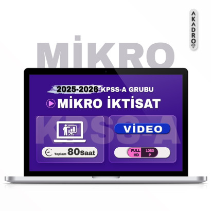 2026 KPSS Mikro İktisat Video Eğitim Paketi