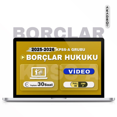 2026 KPSS Borçlar Hukuku Video Eğitim Paketi