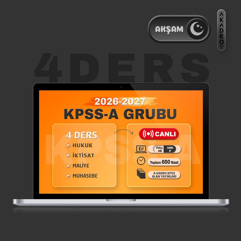 2027 KPSS 4 Ders Alan Canlı Eğitim Paketi Akşam