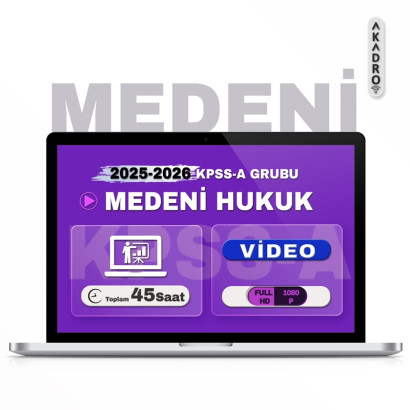2026 KPSS Medeni Hukuk Video Eğitim Paketi
